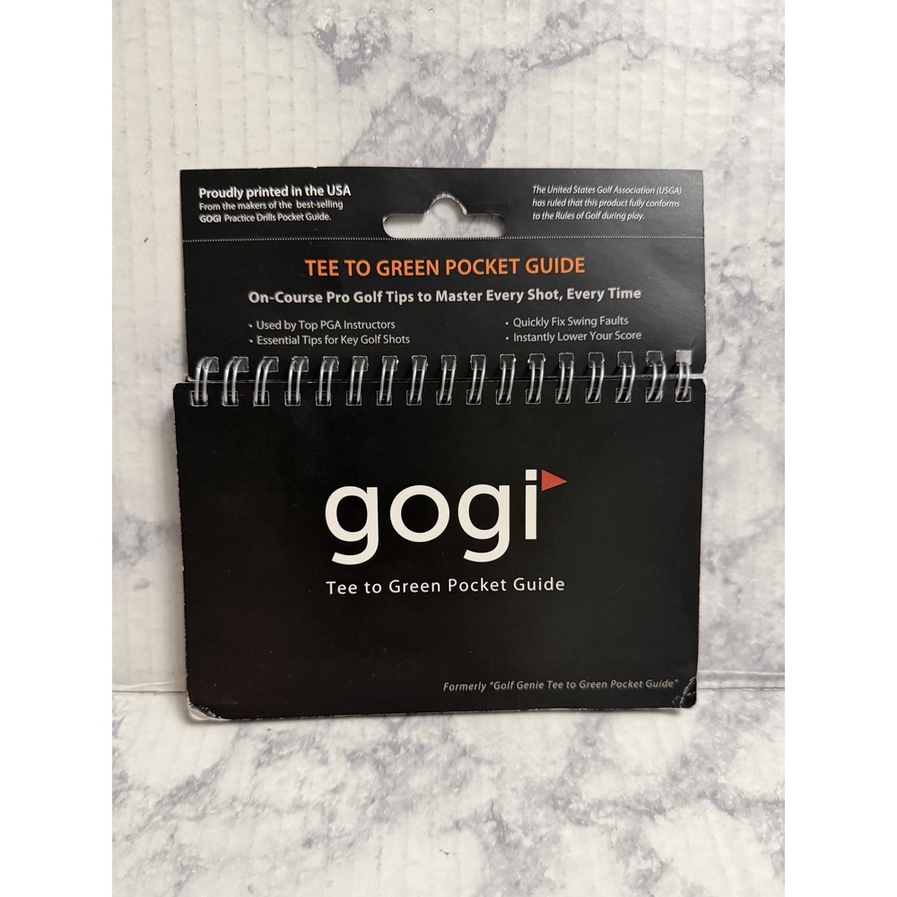 GOGI Golf Genie - Tee To Green Pocket Guide Small Book Spiral-bound Reference
